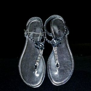Silver Rhinestone Sandals